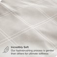 thumbnail image 4 of Bare Home Pillowcase Set - Premium 1800 Collection - Double Brushed - Ultra Soft - Standard Size, Modern Plaid - Stone/White, 2 Count, 4 of 5