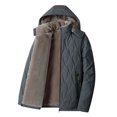 thumbnail image 1 of Windproof Jacket men Solid Casual Thicken Hooded Zipper Winter Keep Warm Windproof Jacket Coats, 1 of 6