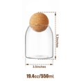 thumbnail image 2 of Bocal de Rangement Alimentaire en Verre, Contenant en Verre Hermétique, Bocal pour Bonbons, avec Boule en Liège, Bocal de Rangement pour Épices, Sucre, Café, Biscuits, 2 of 6