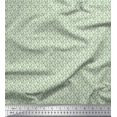 thumbnail image 1 of Soimoi Crepe Silk Fabric Leaves & Peach Fruit Small Fabric Prints by Yard 42 Inch Wide, 1 of 3