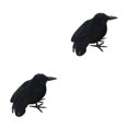 thumbnail image 1 of kurtrusly Horror Props For Halloween - High Simulation Black Crow Ornament For Festive Flying Crow 2Set, 1 of 6