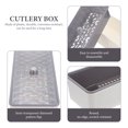 thumbnail image 4 of Miangastore White Cutlery Organizer Box for Kitchen Storage Made of Durable Synthesis Material 7.8x4.9 Inches, 4 of 9
