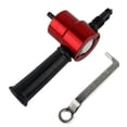 thumbnail image 2 of Double Head Sheet Metal Cutter Electric Power 360 Rotating Nibbler Drill Attachment Nibbler Cutting Tool Kit to Cut Out for Straight Line Curve Line Circle Cutting, 2 of 7