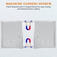 thumbnail image 3 of Porte d'Accès Simple en Acier Inoxydable Résistant à la Rouille pour Rangement de Cuisine Extérieur – Panneau Ventilé, Durable et Imperméable – 30 Pouces L x 14 Pouces H Porte Simple, 3 of 6