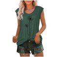 thumbnail image 1 of Birdeem Womens Cap Sleeve Tops Summer Tank Top Casual Basic Tees Shirts Loose Blouses, 1 of 12