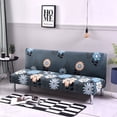 thumbnail image 1 of 2024 Futon Slipcover Armless Sofa Covers Stretch Sofa Bed Slipcover Protector Elastic (Light Gray Animal), 1 of 9