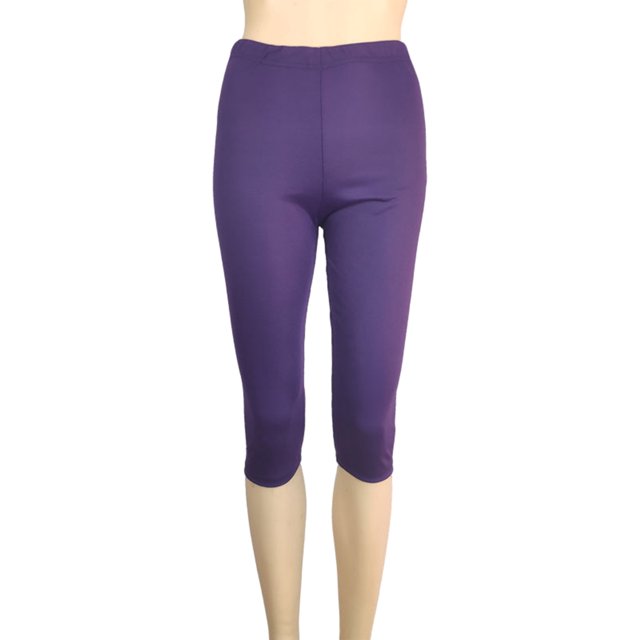 Innerwin Bottoms Solid Color Ladies Loungewear Summer Skinny Lounge Pants Purple M