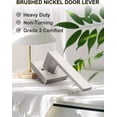 thumbnail image 3 of Brushed Nickel Door Handle Interior Privacy Door Lock Bed and Bath Door Lock with Square Rose Modern Keyless Door Lock Handle Reversible for Left & Right, 3 of 7