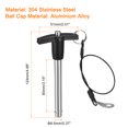 thumbnail image 2 of Unique Bargains T Handle Lock Pins, 3/8' Pin Dia. 3-5/32' Usage Length Stainless Steel Push-Button Quick Release Pin, 2 of 5