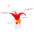 thumbnail image 2 of Bangcool Cat Chew Ball Plush Interactive Soft Cat Feather Ball Kitten Play Ball with Bell, 2 of 10
