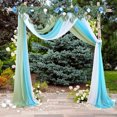 thumbnail image 3 of LCXmlly Roasting Pan Wedding Arch Drape Fabric Long 3 Panels Wide Sheer Wrinkle Free Soft Party Backdrop Drapery, 3 of 6