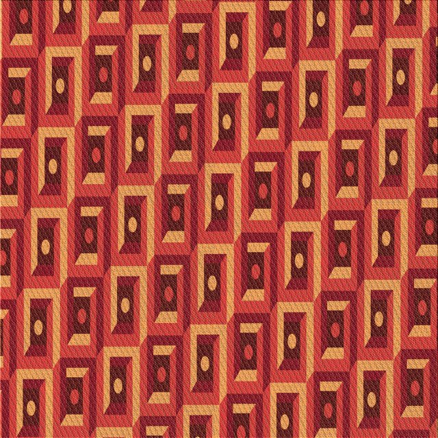 Ahgly Company Tapis d'Intérieur Lavable à la Machine, Carré, Transitionnel, Orange Rouge Orange, Tapis de Zone, 5 Pieds Carré