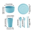 thumbnail image 3 of Amzcrzy Home and Kitchen 6Pc Bowl Cup Spoon Fork Chopsticks Tableware Portable Home Going Out Tableware Set Baking Baking Home Essentials Bowls, 3 of 5