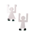 thumbnail image 1 of Over The Door Hooks Stainless Steel Lovers Shaped Hook Reversible Over Door Cabinet Drawer Hook Cabinet with Doors, 1 of 9