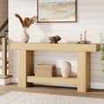 thumbnail image 1 of Long Console Table, 2-Tier Farmhouse Sofa Table Behind Couch, Rectangular Accent Console with Storage for Hallway Foyer Entrance, 1 of 7