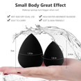 thumbnail image 4 of Compuye Makeup Sponge Set, 10 Pcs Beauty Foundation Sponges Blending Latex-free Washable Cosmetic Blender Applicator Puff, Flawless for Powder Liquid Cream, Black, 4 of 7