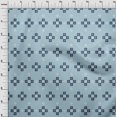 thumbnail image 4 of oneOone Cotton Silk Dusty Blue Fabric Geometric Fair Isle Pattern Sewing Craft Projects Fabric Prints By Yard 42 Inch Wide, 4 of 4