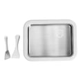 thumbnail image 4 of Lipstore Ice Cream Maker Pan, with 2 Spatulas Kitchenware Compact DIY Home Use Yogurts Machine Ice Cream Cold Plate for Sorbet Yogurt White, 4 of 8