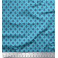thumbnail image 1 of Soimoi Silk Fabric Geometric Scale Design,Floral & Ogee Damask Print Fabric by the Yard 42 Inch Wide, 1 of 1