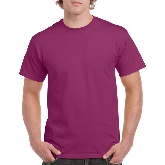 Gildan Mens Heavy Cotton T-Shirt, 3XL, Berry
