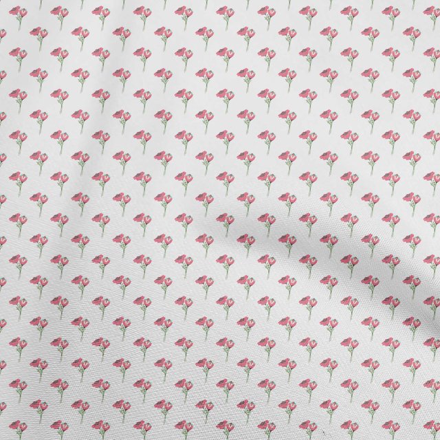oneOone Cotton Poplin Pink Fabric Floral Craft Projects Decor Fabric Printed By The Yard 56 Inch Wide