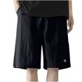 thumbnail image 1 of Diufon Men's Athletic Shorts Cotton Linen Drawstring Waisted Outdoor Sport Shorts Spring Summer Shorts with Pockets, 1 of 4