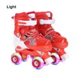 thumbnail image 4 of pitrice Ensemble de 2 Pcs Patins à Roulettes pour Filles pour Enfants de 8 à 12 Ans, Sûrs et Confortables, Patins à Roulettes pour Enfants en PU, style Rouge Pailleté, 4 of 6