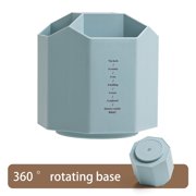 TOUMENY 5-Grid Rotating Pen Organizer, Large Capacity Desktop Storage for Office School Makeup Brushes, 360-Degree Rotating Multi-Function Desk Organizer