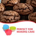 thumbnail image 4 of Miangastore 12pcs Silicone Rose Flower Shape Cake Decorating Mold Pudding Jelly Chocolate Mold Muffin Cup Handmade Cupcake Baking Tool (Random Color), 4 of 9