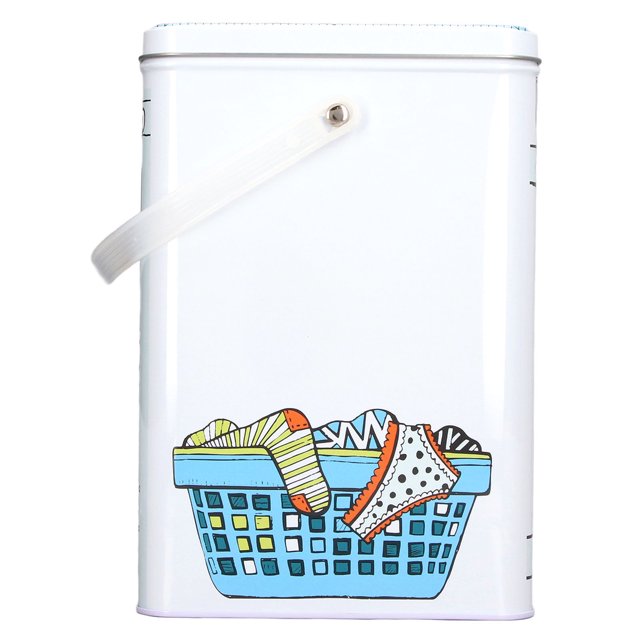 Contenant de Détergent à Lessive en Poudre, Contenant de Poudre à Lessive en Matériau Fer, Modèle de Machine à Laver Multifonction avec Couvercle pour Rangement