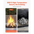 thumbnail image 3 of VEVOR 2-3 Inch 30 Pcs Ceramic Fire Pebble Stones Lava Rocks Reusable, 3 of 9