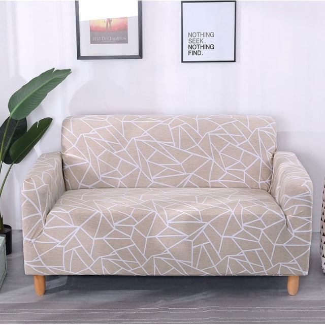 TFixol Elastic Sofa Slipcover Set with Free Pillowcase, Durable Polyester Fabric, Fits 145-185cm Couches, Multi-Color Design, Easy Installation with Foam Sticks Included