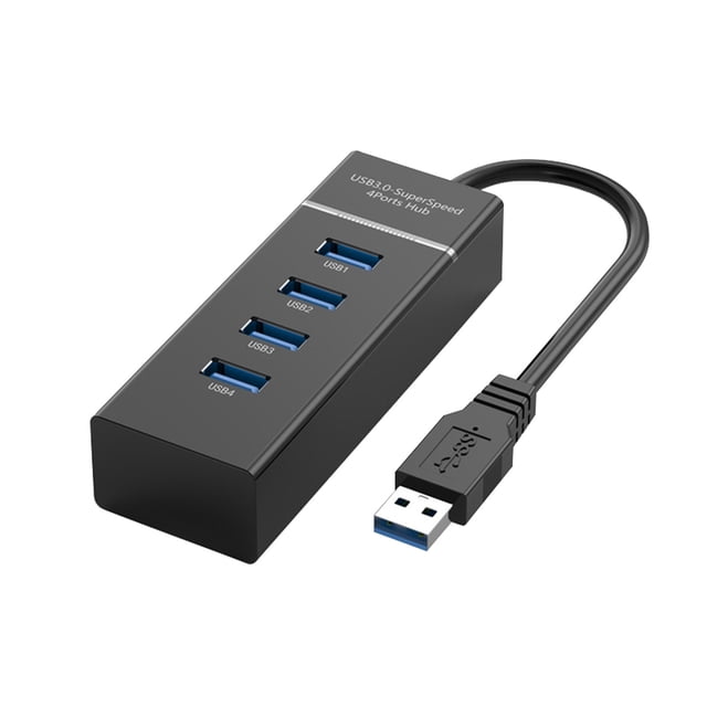 PEONAVET Hub Hub Hub Hub Hi-Speed 4 Port USB 3.0 Multi HUB Splitter Expansion for Desktop PC Laptop Adapter