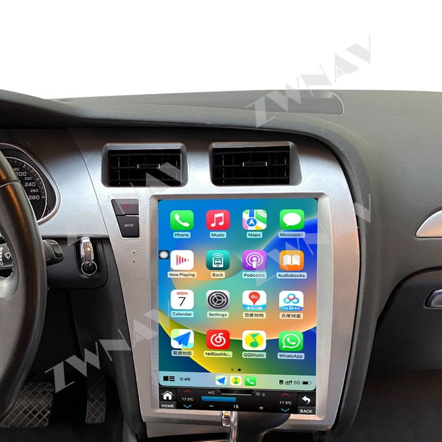 ZWNAV Android 15 for Audi A4L 2009-2012 12.1 inch Car Radio Multimedia Player Head Unit GPS Navigation Stereo Screen Audio Carplay