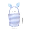 thumbnail image 3 of Tyidzon Easter Mood Decoration Cute Plaid Basket With Rabbits Ears Easter Eggs Candy Gift Storage Handbag, 3 of 6