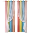 thumbnail image 2 of Double Layer Blackout Curtains, 2 Panel Set 39x51 Inch, Thermal Insulated Grommet Window Drapes for Bedroom and Living Room, 2 of 7