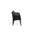 thumbnail image 4 of Fauteuil d'Attente de Réception Lenox en Acier à 4 Places / Acier Noir / Gris Foncé / Noir, 4 of 5