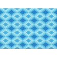 thumbnail image 1 of Ahgly Company Machine Washable Indoor Rectangle Transitional Deep Sky Blue Area Rugs, 2' x 4', 1 of 7