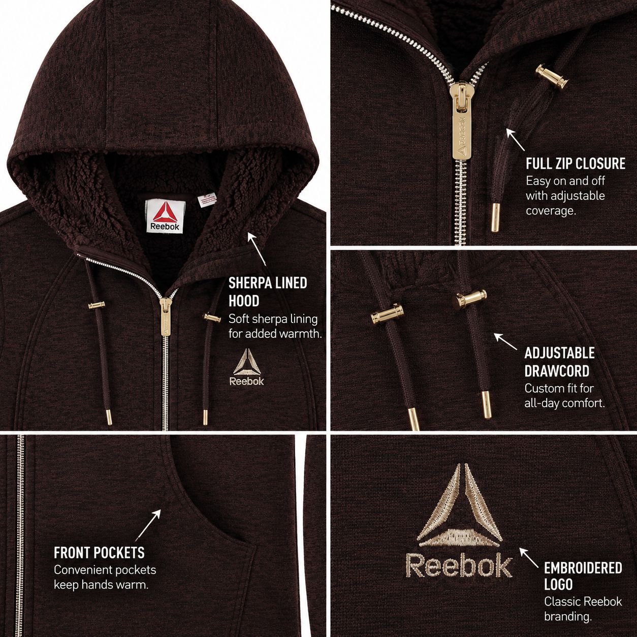 Veste polaire en molleton Reebok