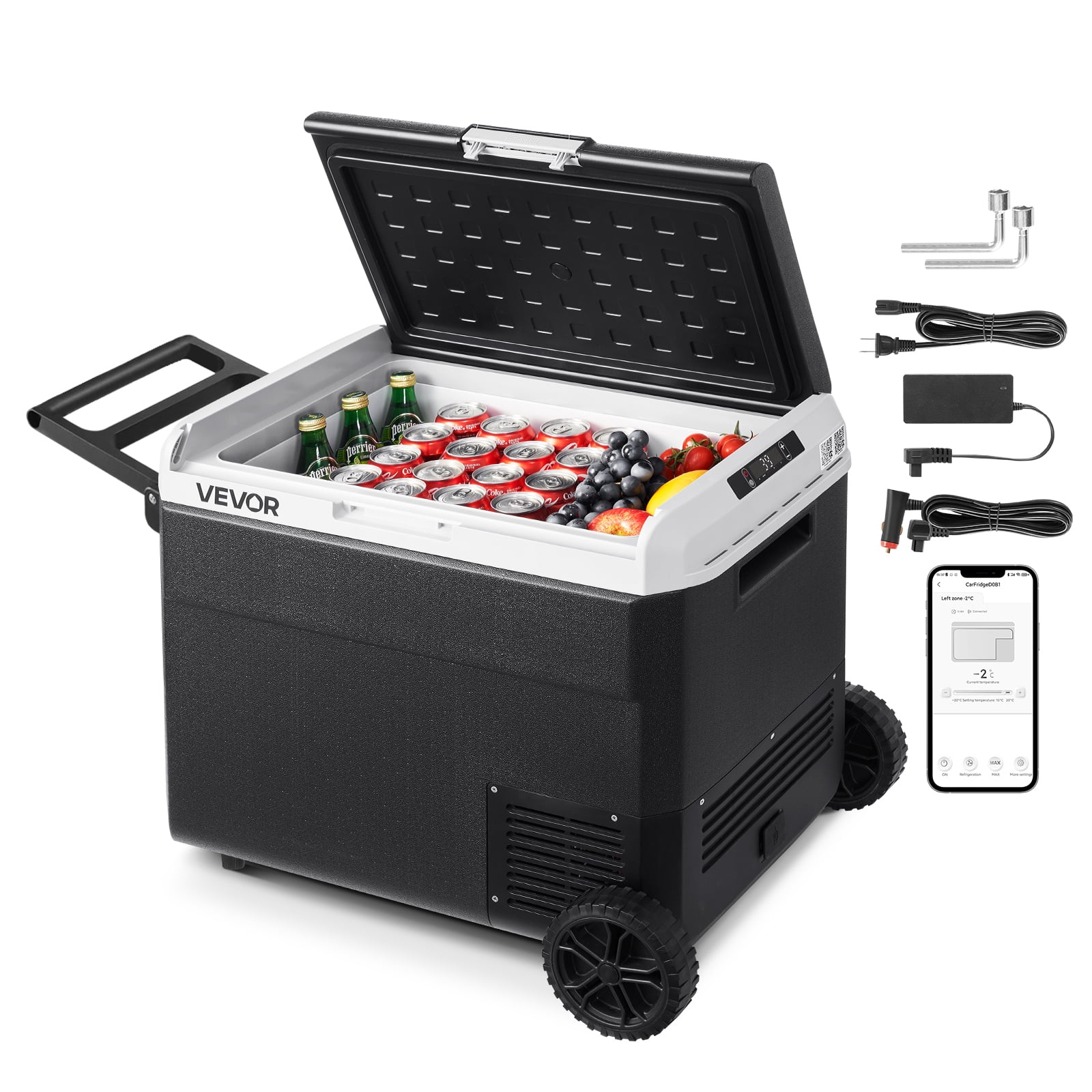 VEVOR 12 Volt Car Refrigerator Portable Freezer 63.4QT Electric Cooler for Camping