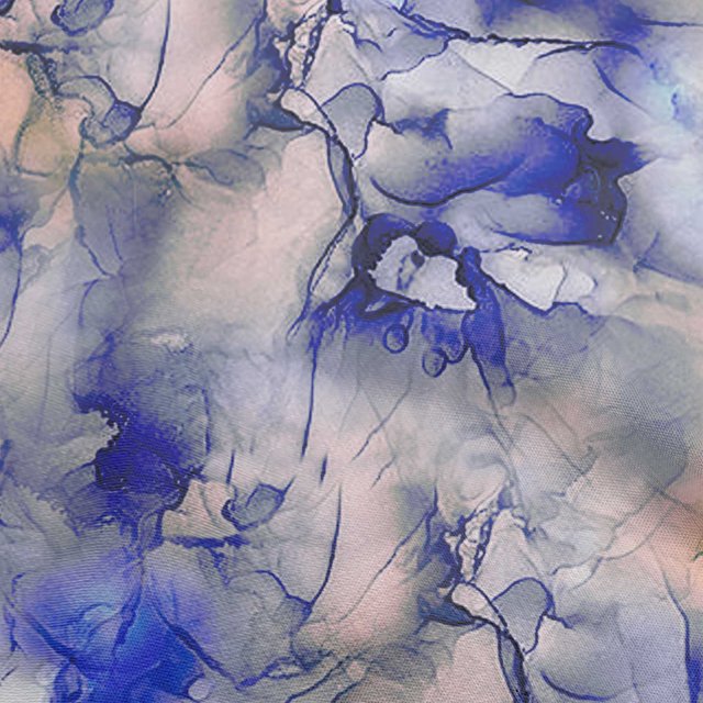 oneOone Rayon Blue Fabric Abstract Floral Sewing Material Print Fabric By The Yard 56 Inch Wide