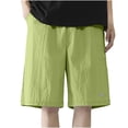 thumbnail image 1 of Diufon Men's Athletic Shorts Cotton Linen Drawstring Waisted Outdoor Sport Shorts Spring Summer Shorts with Pockets, 1 of 5