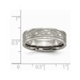 thumbnail image 2 of Bague Homme Chisel Titane Gravé au Laser Nœud Celtique Poli, 2 of 6