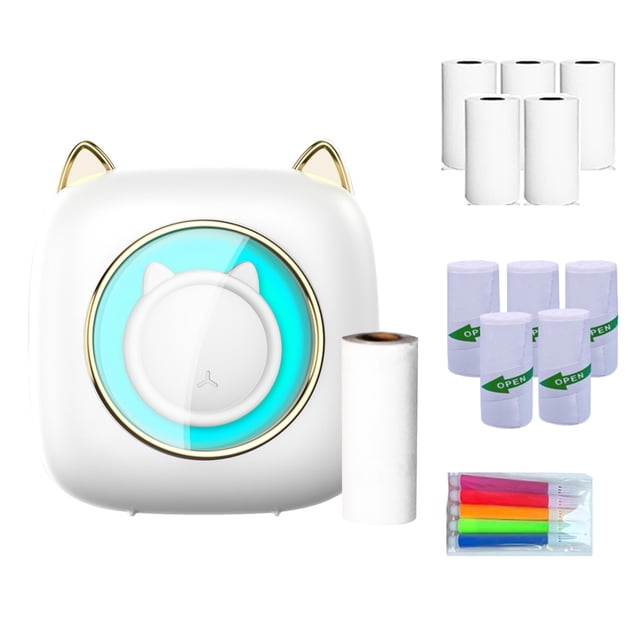 Mini Pocket Printer Portable Thermal Printer Machine Wireless BT Connection 203DPI for Picture Label DIY