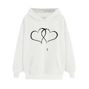 Rbaofujie Sweater Hoodie Women's Winter Hoodie Sweatshirt Pullover Tops Long Sleeved Comfortable White Womens Sweater Tops