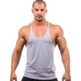 thumbnail image 2 of Mens Summer Leisure Pullover Sleeveless T-shirt Top Workout Clothes, 2 of 9