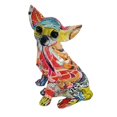 thumbnail image 3 of veasfak Statue d'Animal Décorative Centre de Table Moderne Coloré Graffiti Chihuahua Alphabet Graffiti, 3 of 9
