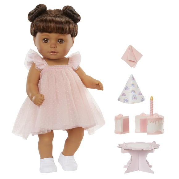 Baby Born Birthday Doll- Light Brown Eyes (Medium Skin Tone)