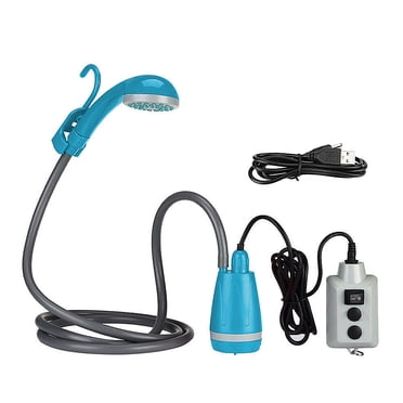Douche de Camping Portable Pompe de Douche de Camping Extérieure Rechargeable pour Camping Randonnée Voyage
