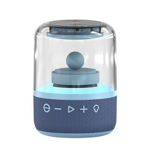 Portable Bluetooth Speakers with Subwoofer Transparent Colorful Light Effect Luminous Bluetooth Speaker Wireless Glazed Computer Audio Desktop Ornaments Ambient Light Audio